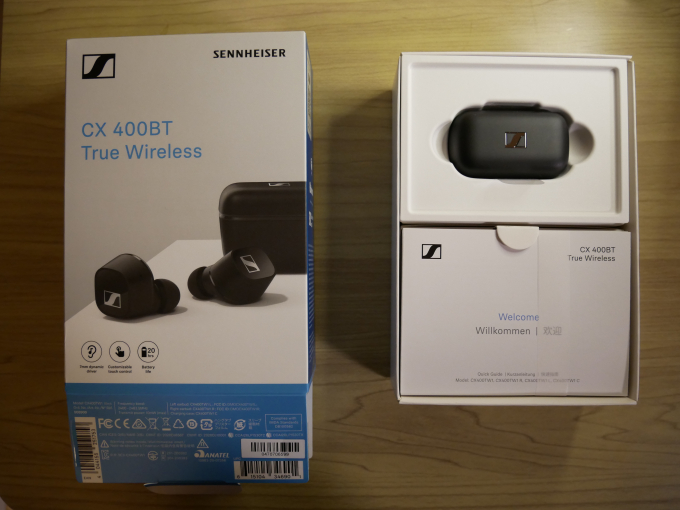 Sennheiser CX 400BT True Wireless 中身を出したところ