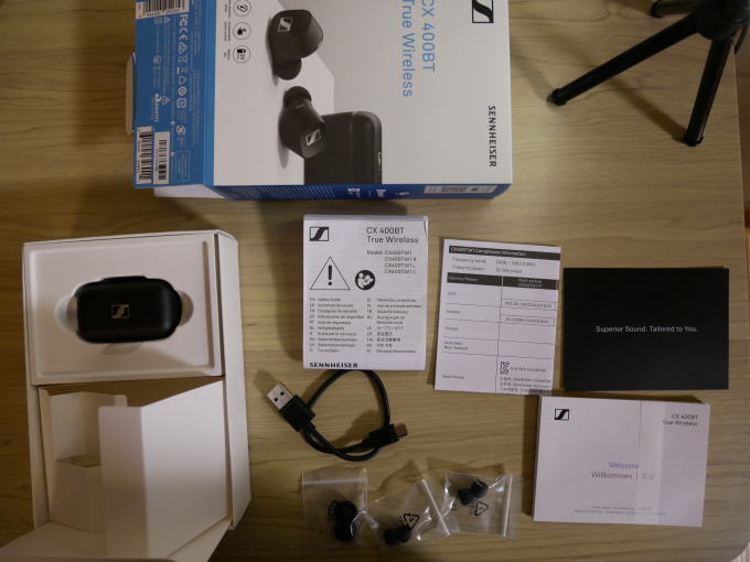 Sennheiser CX 400BT True Wireless 全部出したところ