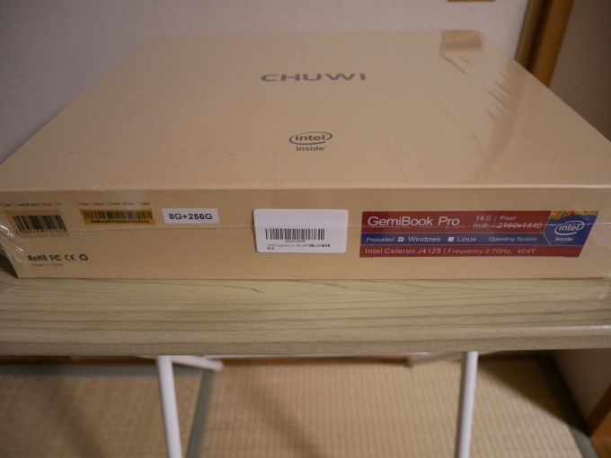 CHUWI GemiBook Pro 外箱スペック2