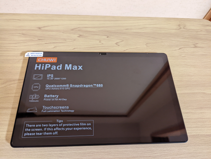 CHUWI HiPad Max 本体シール付2