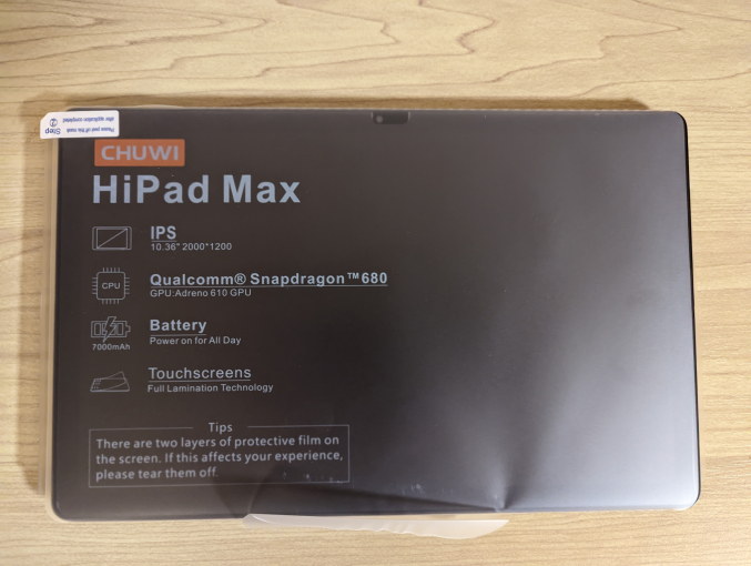 CHUWI HiPad Max 本体シール付1