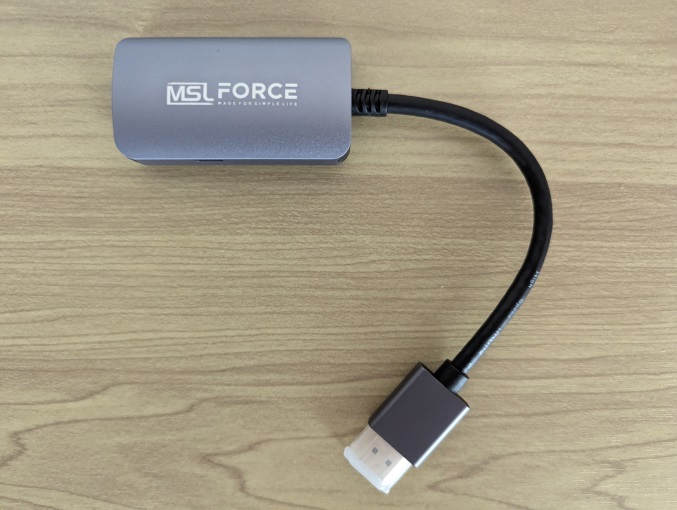 MSL FORCE HDMI to USB-C Type-C変換アダプタ アダプタ本体1