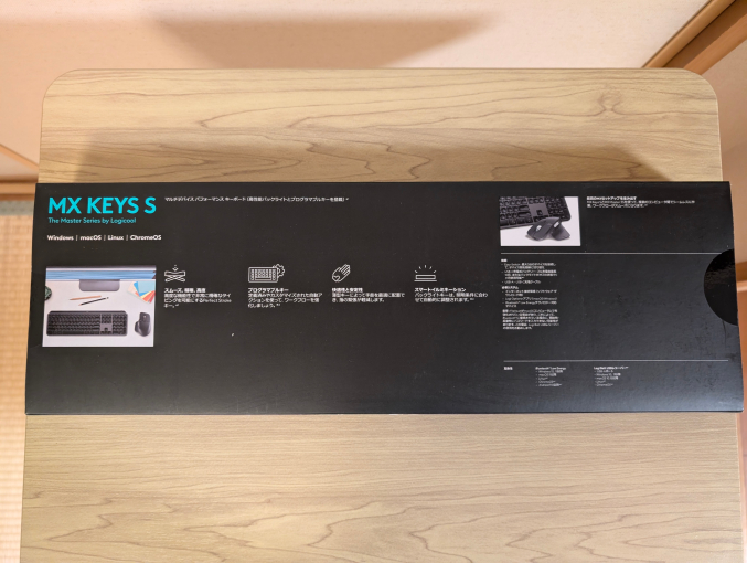 Logicool MX KEYS S KX800sGR 外箱裏