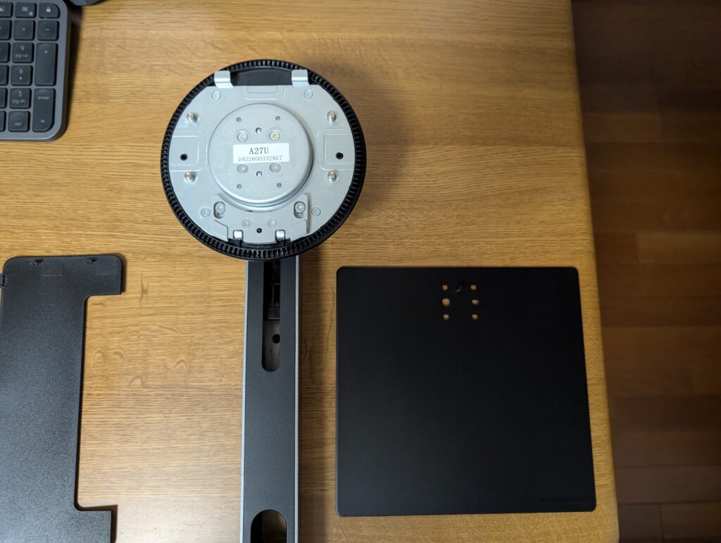 Xiaomi 4Kモニター A27Ui スタンド部1