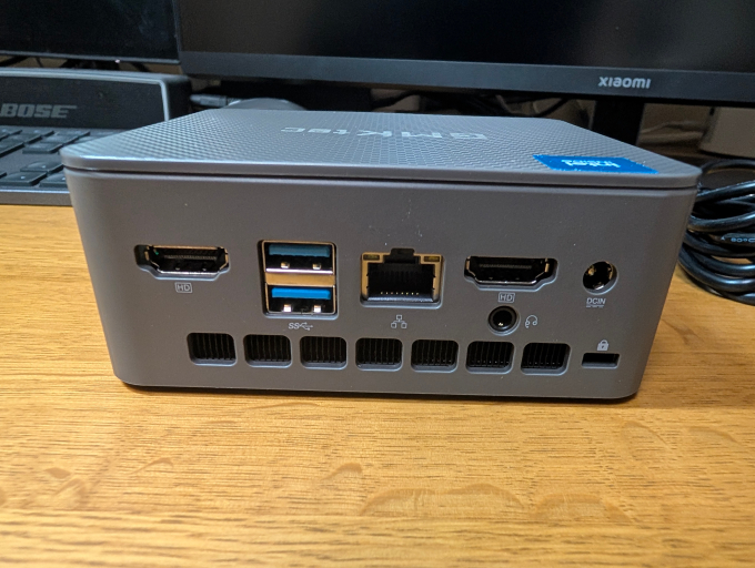 GMKtec G3 Plus PC本体後ろ面